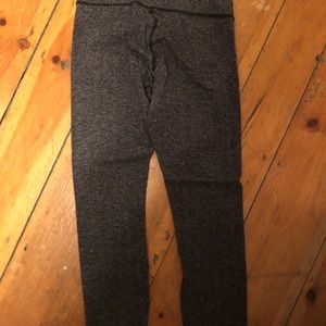 Grey and black herringbone leggings